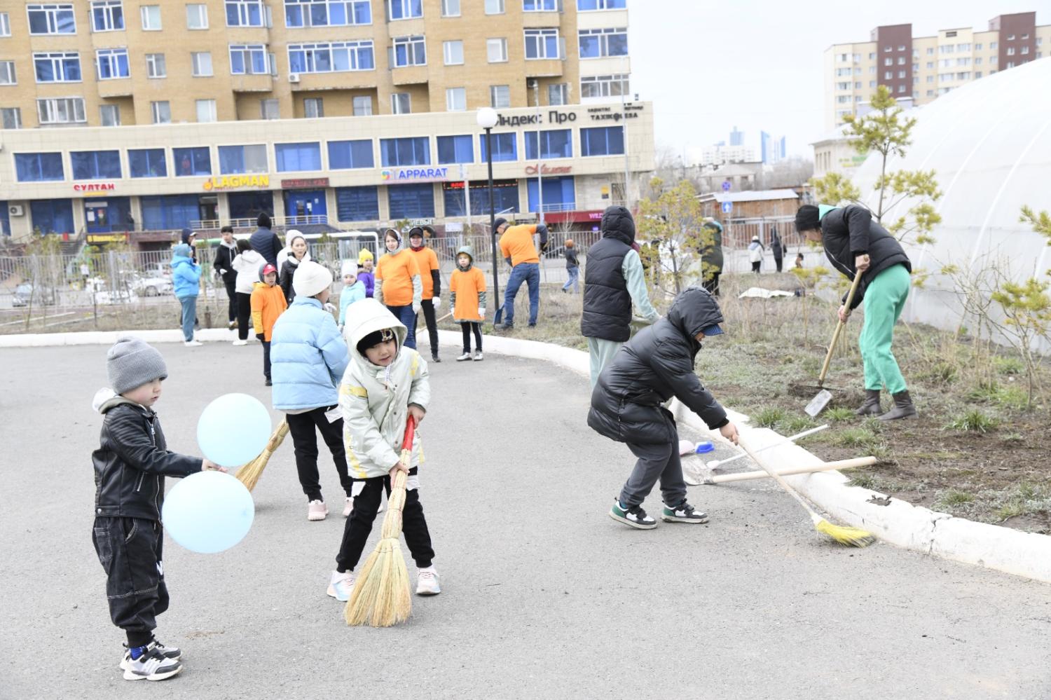 В районе Алматы проводятся активные работы по очищению улиц